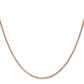 14K Rose Gold 18 inch 1.25mm Diamond-cut Spiga with Lobster Clasp Chain